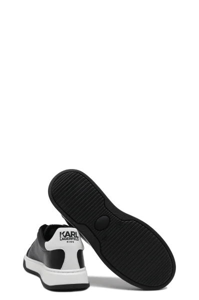 Δερμάτινος sneakers Karl Lagerfeld Kids μαύρο