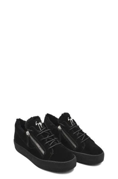 Δερμάτινος sneakers Giuseppe Zanotti μαύρο
