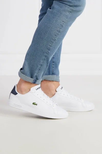 Sneakers Court | με την προσθήκη δέρματος Lacoste άσπρο