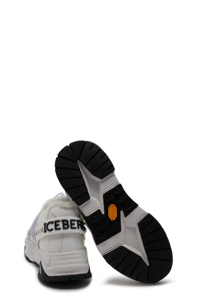 Δερμάτινος sneakers Iceberg άσπρο
