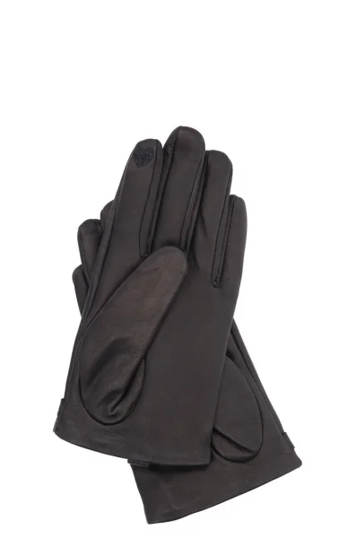 δερμάτινα γάντια TWINSET μαύρο
