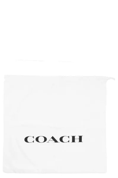 Δερμάτινα τσάντα ώμου Coach μαύρο