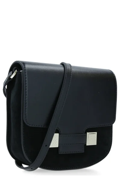Δερμάτινα ταχυδρομική τσάντα Carine BOSS BLACK μαύρο