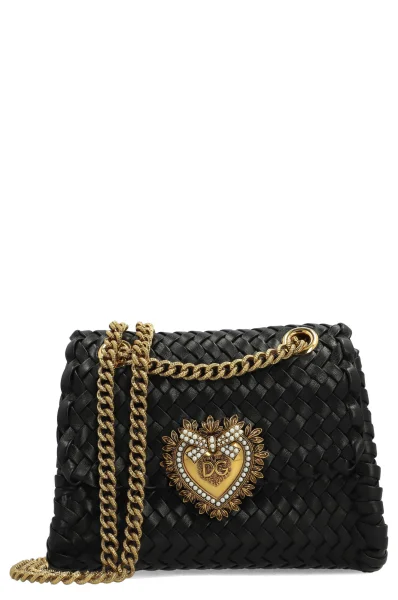 Δερμάτινα τσάντα ώμου + φακελάκι Dolce & Gabbana μαύρο
