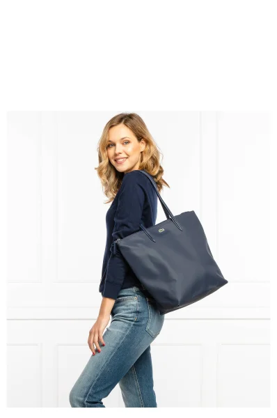 Τσάντα shopper Lacoste ναυτικό μπλε