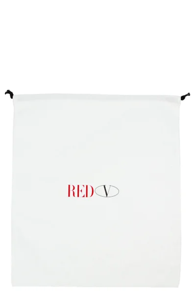 Δερμάτινα τσάντα ώμου Red Valentino μαύρο