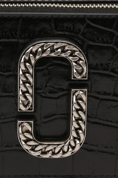 Δερμάτινα ταχυδρομική τσάντα The Croc-Embossed Snapshot Marc Jacobs μαύρο