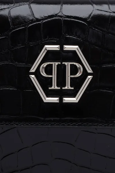 Δερμάτινα ταχυδρομική τσάντα Superheroin Philipp Plein μαύρο