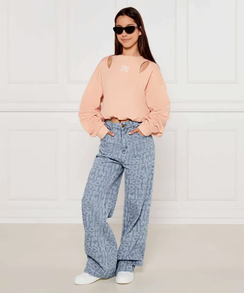 Μπλούζα | Cropped Fit Pinko UP χρώμα ροδάκινου