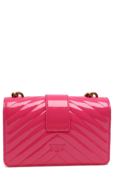 Δερμάτινα ταχυδρομική τσάντα LOVE ONE MINI CL NAPPA VERNICI Pinko ροζ