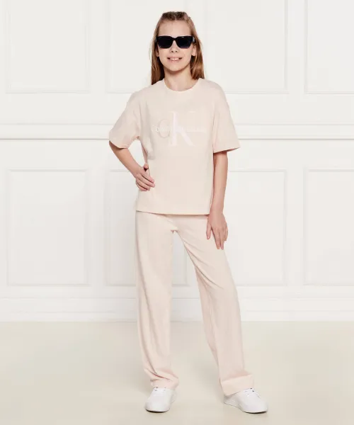 T-shirt | Relaxed fit Calvin Klein Jeans πουδραρισμένο ροζ
