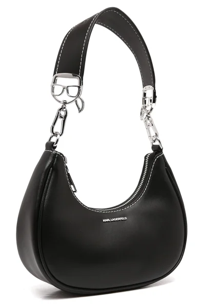 Δερμάτινα τσάντα ώμου k/ikonik lock Karl Lagerfeld μαύρο