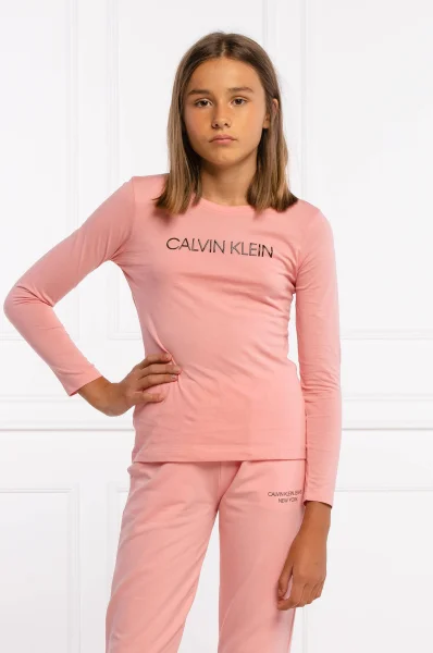 Μπλούζα | Slim Fit CALVIN KLEIN JEANS πουδραρισμένο ροζ