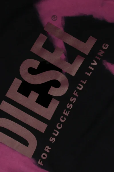 T-shirt | Cropped Fit Diesel μαύρο