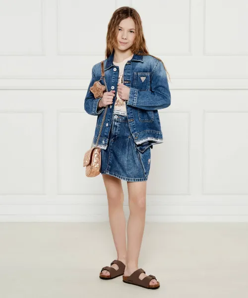 Τζιν φούστα Guess ναυτικό μπλε