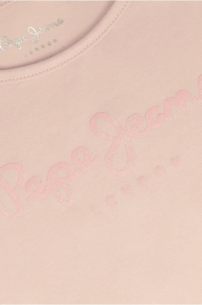 T-shirt HANA GLITTER | Regular Fit Pepe Jeans London ροζ