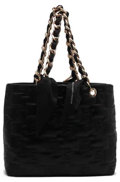 Τσάντα shopper + κασκόλ Elisabetta Franchi μαύρο