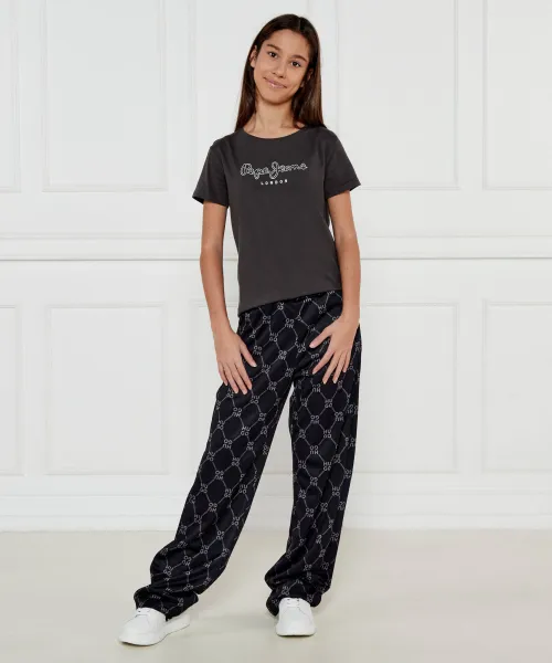 T-shirt NINA | Regular Fit Pepe Jeans London γραφίτη