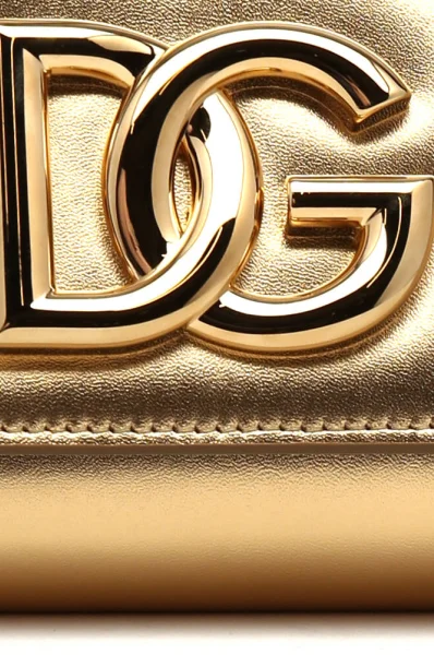 Δερμάτινα ταχυδρομική τσάντα Dolce & Gabbana χρυσό