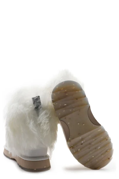 Δερμάτινος μποτες χιονιού Blurred Glossy | με την προσθήκη μαλλιού EMU Australia άσπρο