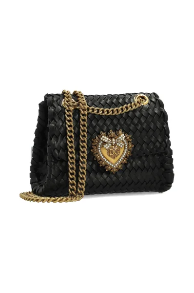 Δερμάτινα τσάντα ώμου + φακελάκι Dolce & Gabbana μαύρο