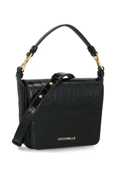 Δερμάτινα τσάντα ώμου Coccinelle μαύρο