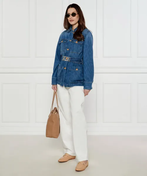 Δερμάτινα loafers TWINSET χρώμα καμήλας 