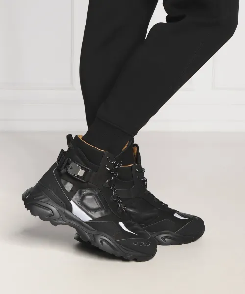 Δερμάτινος sneakers Kombat high Buscemi μαύρο