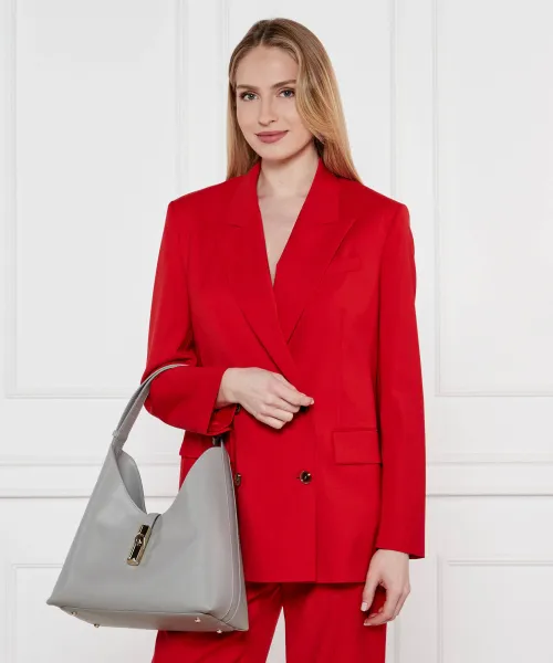 Δερμάτινα hobo FURLA GOCCIA Furla σταχτί