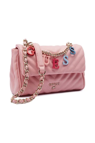 Τσάντα ώμου CROSSBODY FLAP BAG Guess πουδραρισμένο ροζ