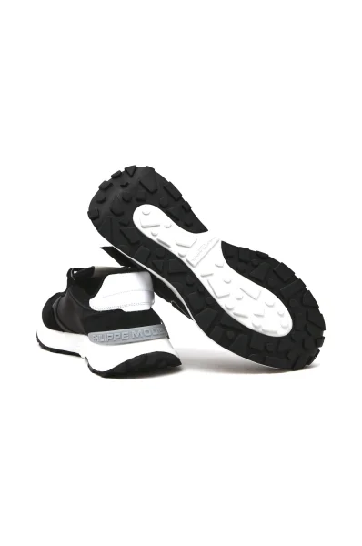 Δερμάτινος sneakers ANTIBES Philippe Model μαύρο