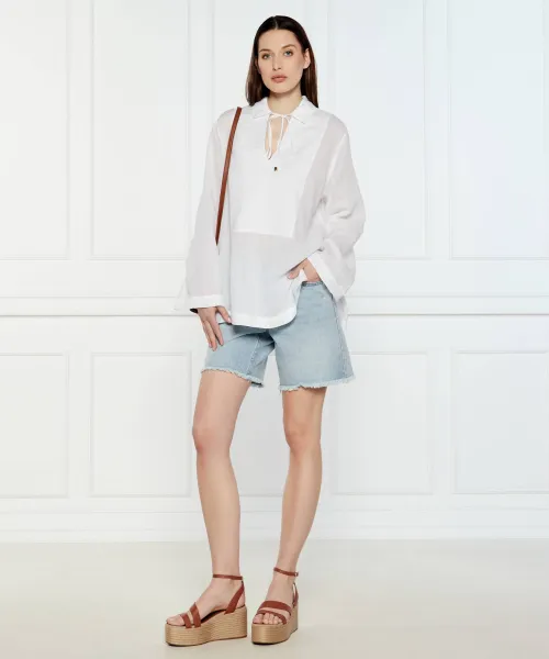 Δερμάτινα παπούτσια πλατφόρμας Tommy Hilfiger καφέ