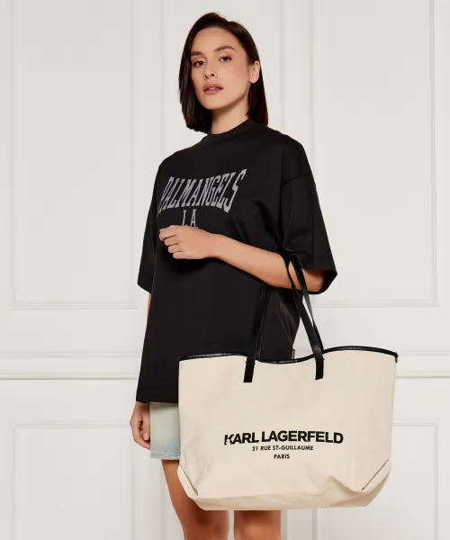 Τσάντα shopper Karl Lagerfeld μπεζ