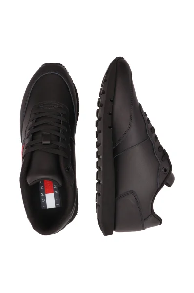 Sneakers | με την προσθήκη δέρματος Tommy Jeans μαύρο