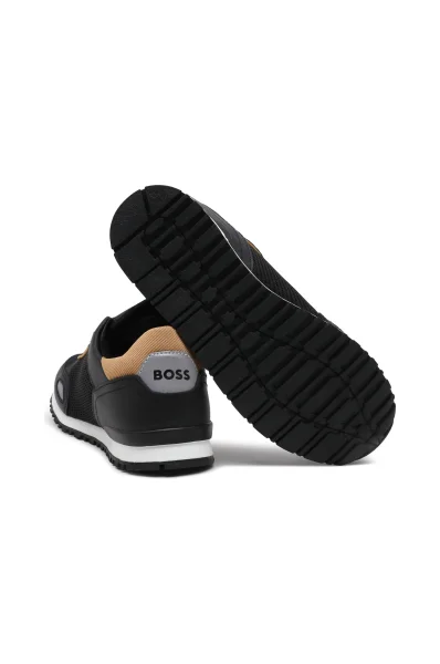 Sneakers | με την προσθήκη δέρματος BOSS Kidswear μαύρο