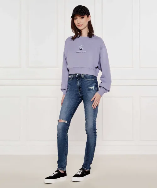 Sneakers | με την προσθήκη δέρματος Calvin Klein Jeans μαύρο