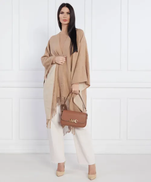 Δερμάτινα ταχυδρομική τσάντα Michael Kors καφέ