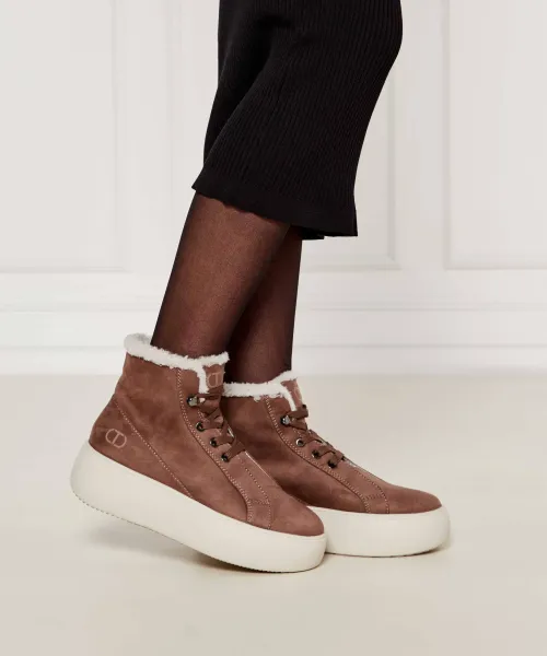 Μονωμένο sneakers TWINSET καφέ