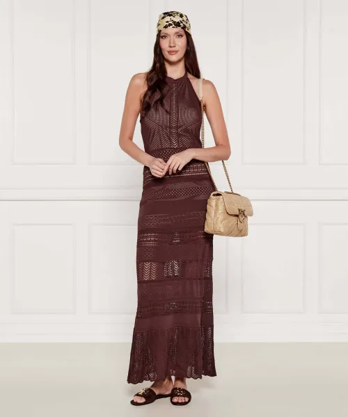 Δερμάτινα παντόφλες ELEANOR TORY BURCH καφέ