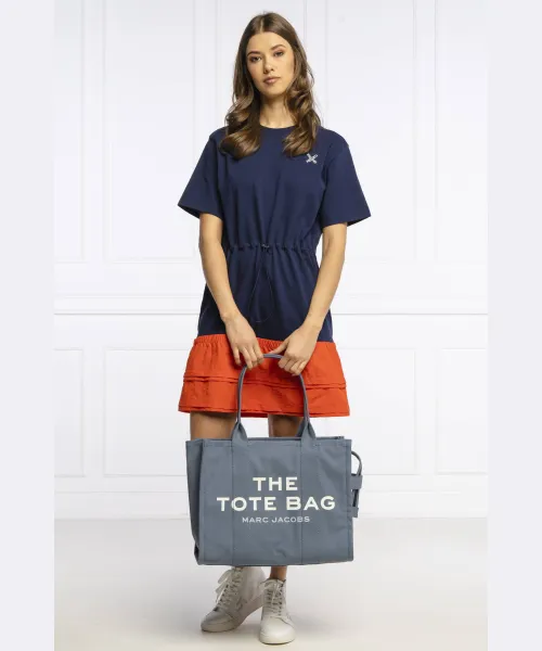 Τσάντα shopper THE LARGE TOTE Marc Jacobs μπλέ