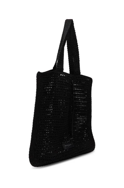 Τσάντα shopper | με την προσθήκη δέρματος GIANNI CHIARINI μαύρο