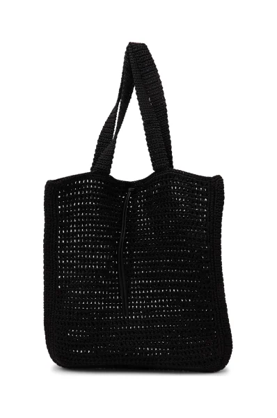 Τσάντα shopper | με την προσθήκη δέρματος GIANNI CHIARINI μαύρο