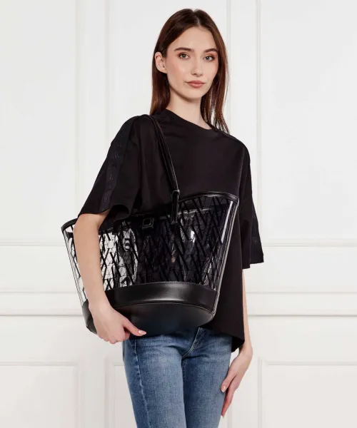 Τσάντα shopper + τσαντάκι Armani Exchange μαύρο