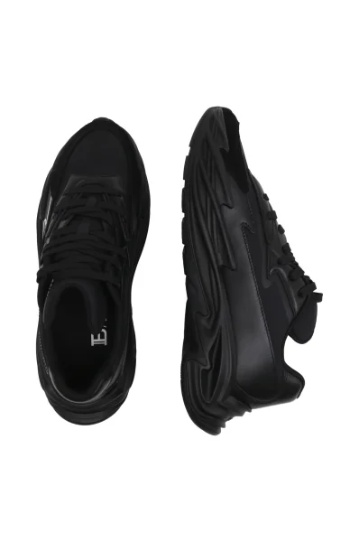 Δερμάτινος sneakers RUN-ROW Balmain μαύρο