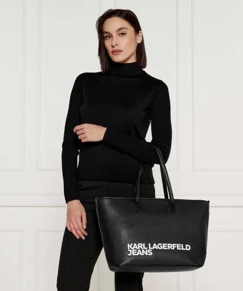 Τσάντα shopper Karl Lagerfeld Jeans μαύρο