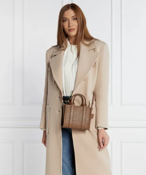 Δερμάτινα μπαούλο The Leather Crossbody Tote Bag Marc Jacobs καφέ