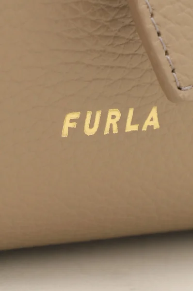 Δερμάτινα τσάντα shopper Furla καφέ