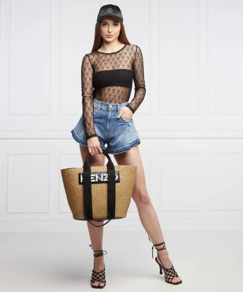 Τσάντα shopper + τσαντάκι Kenzo χρώμα άμμου