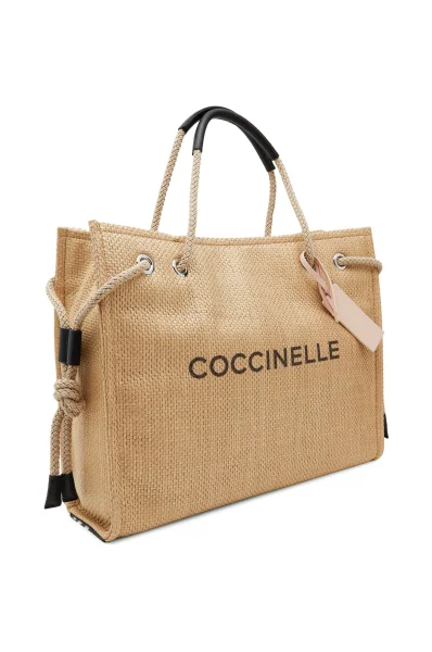 Τσάντα shopper NEVER WITHOUT Coccinelle μπεζ