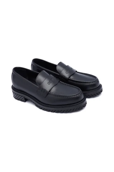 Δερμάτινος loafers OFF-WHITE μαύρο